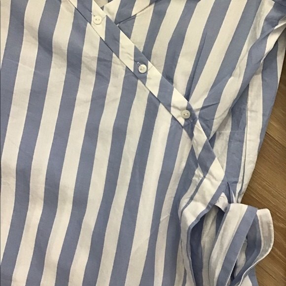 Zara Striped Wrap Blouse S - Picture 5 of 10